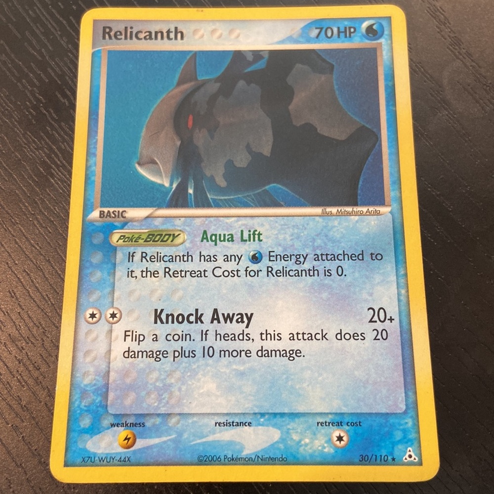 Relicanth 30/110 Holon Phantoms Pokemon Card 2006